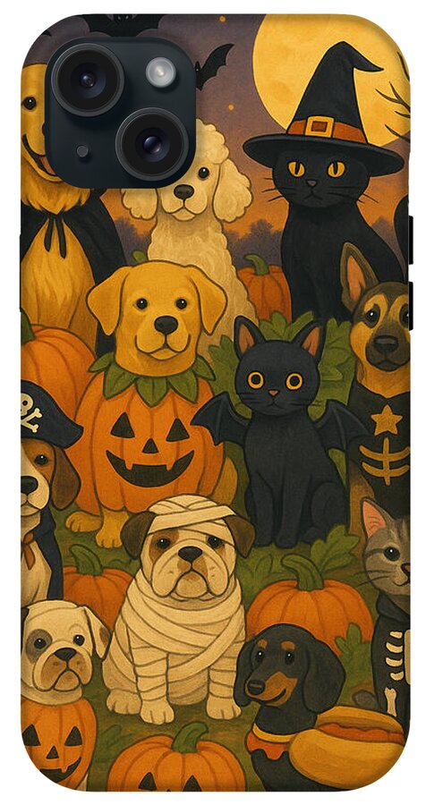 Halloween Pets Gathering - Phone Case
