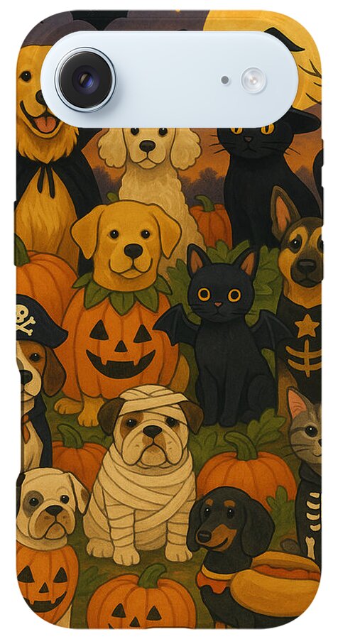 Halloween Pets Gathering - Phone Case