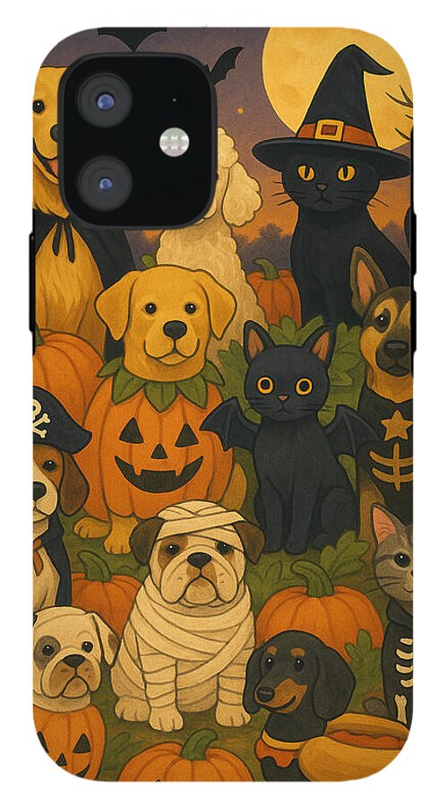Halloween Pets Gathering - Phone Case