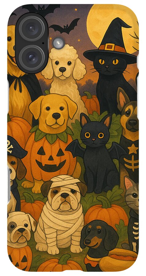 Halloween Pets Gathering - Phone Case