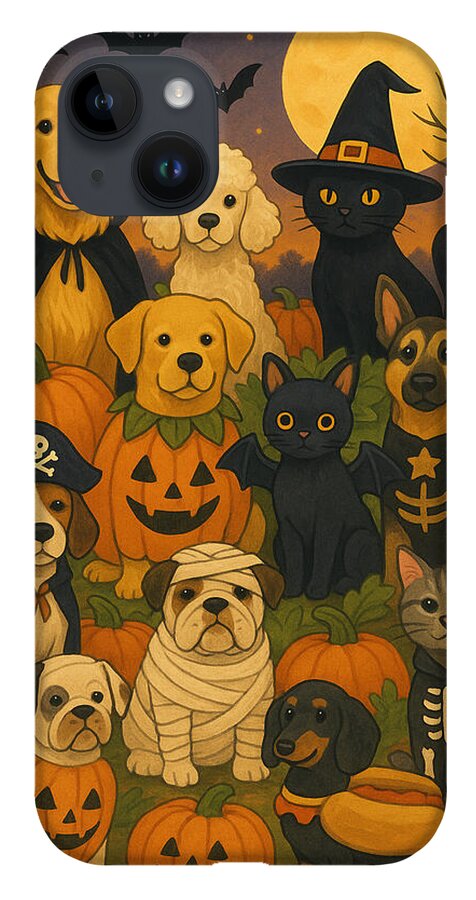 Halloween Pets Gathering - Phone Case