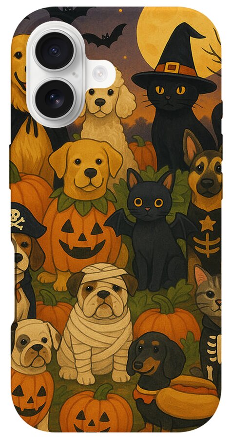 Halloween Pets Gathering - Phone Case