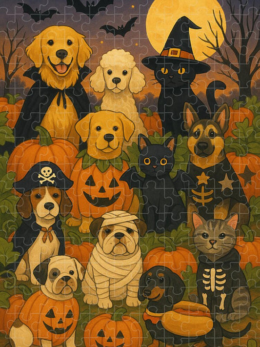 Halloween Pets Gathering - Puzzle