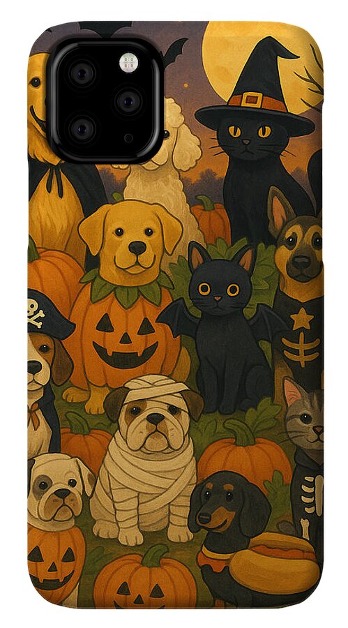 Halloween Pets Gathering - Phone Case