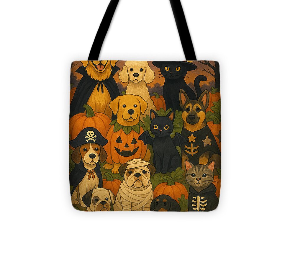 Halloween Pets Gathering - Tote Bag