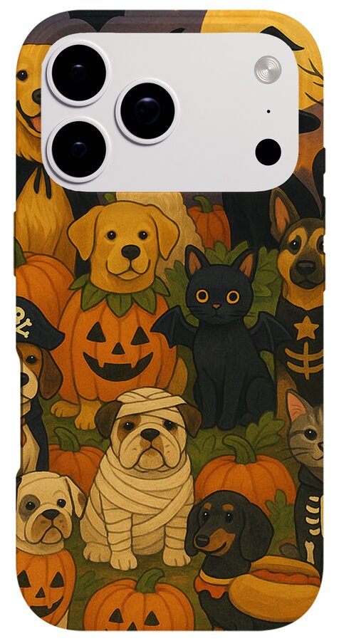 Halloween Pets Gathering - Phone Case