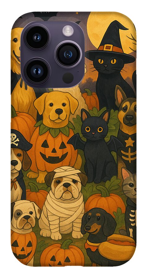 Halloween Pets Gathering - Phone Case