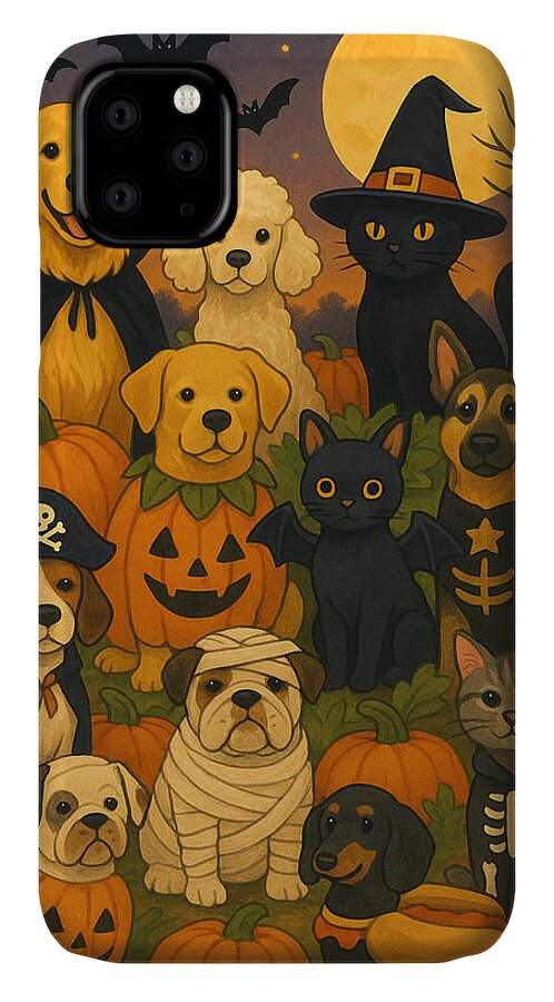 Halloween Pets Gathering - Phone Case
