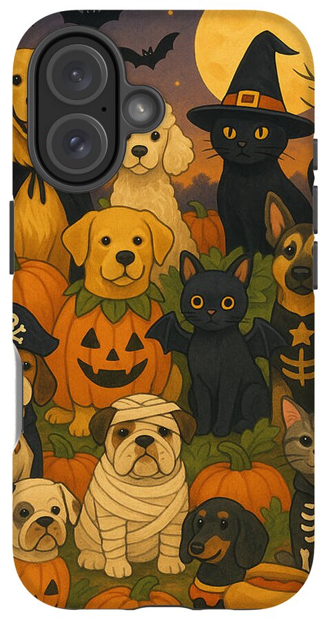 Halloween Pets Gathering - Phone Case