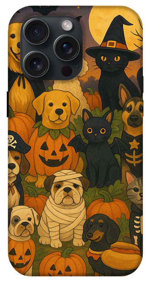 Halloween Pets Gathering - Phone Case