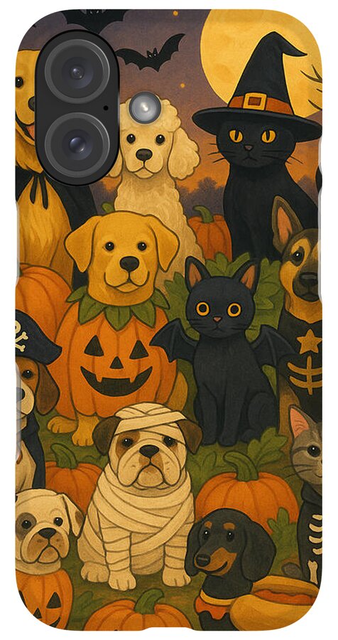 Halloween Pets Gathering - Phone Case