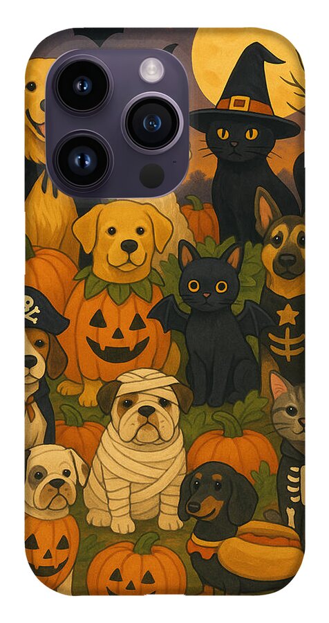 Halloween Pets Gathering - Phone Case