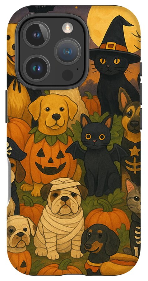 Halloween Pets Gathering - Phone Case