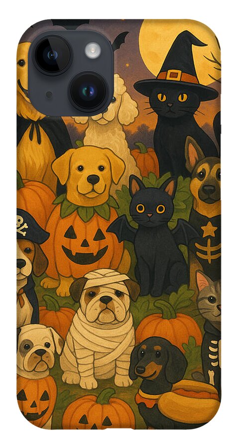 Halloween Pets Gathering - Phone Case