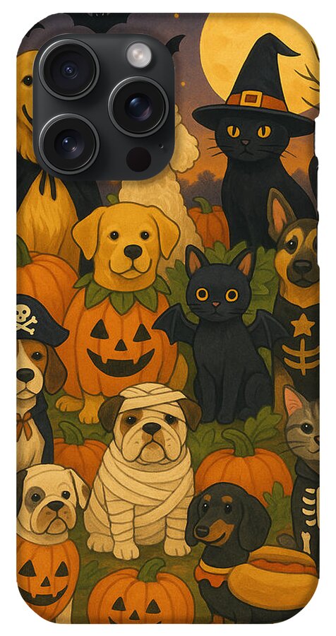 Halloween Pets Gathering - Phone Case