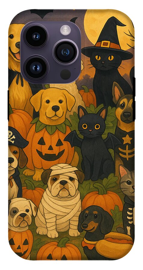 Halloween Pets Gathering - Phone Case