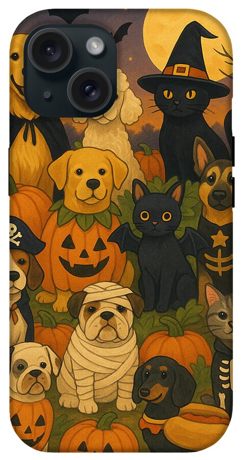 Halloween Pets Gathering - Phone Case