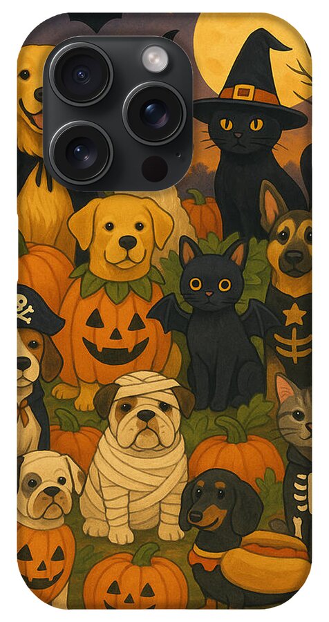 Halloween Pets Gathering - Phone Case