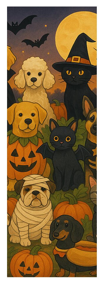 Halloween Pets Gathering - Yoga Mat