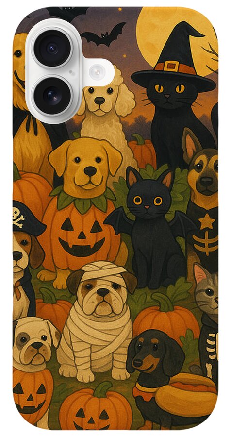 Halloween Pets Gathering - Phone Case