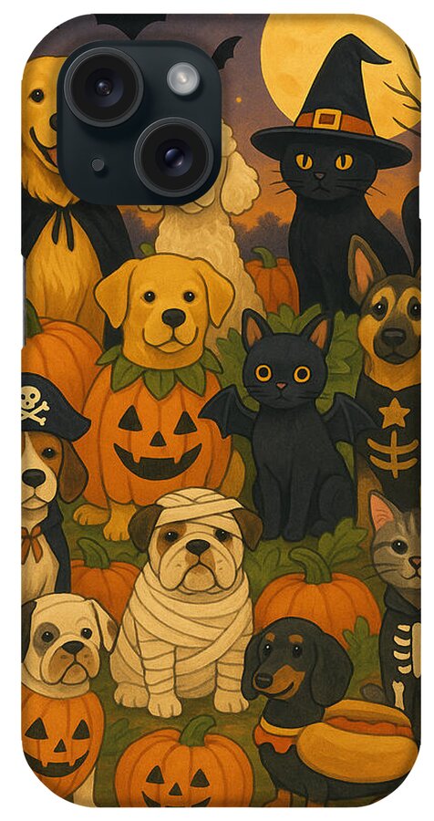 Halloween Pets Gathering - Phone Case