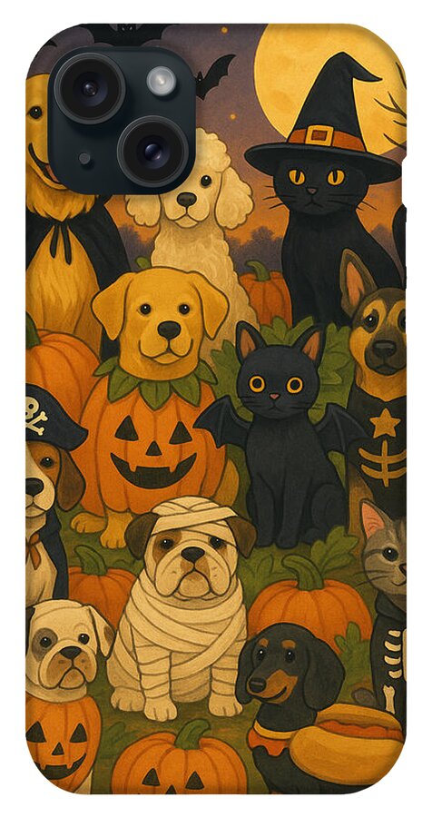 Halloween Pets Gathering - Phone Case