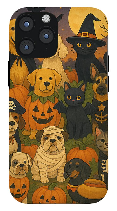 Halloween Pets Gathering - Phone Case