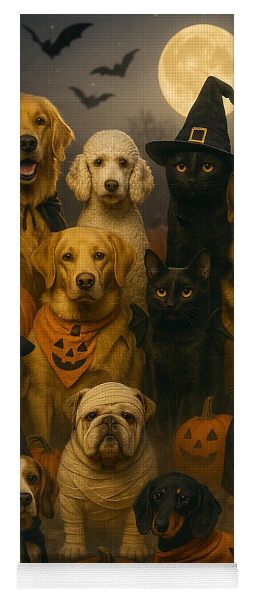 Halloween Pets in Costume - Yoga Mat