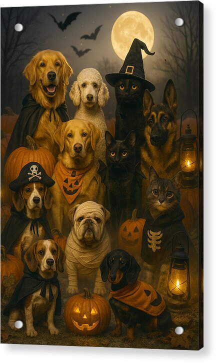 Halloween Pets in Costume - Acrylic Print