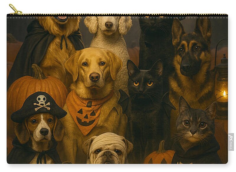 Halloween Pets in Costume - Zip Pouch