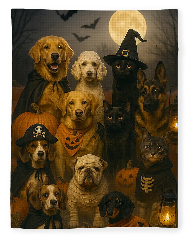 Halloween Pets in Costume - Blanket