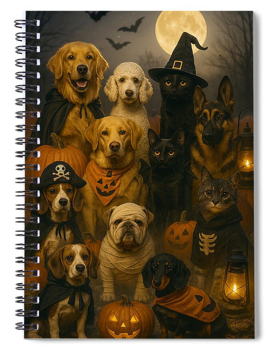 Halloween Pets in Costume - Spiral Notebook