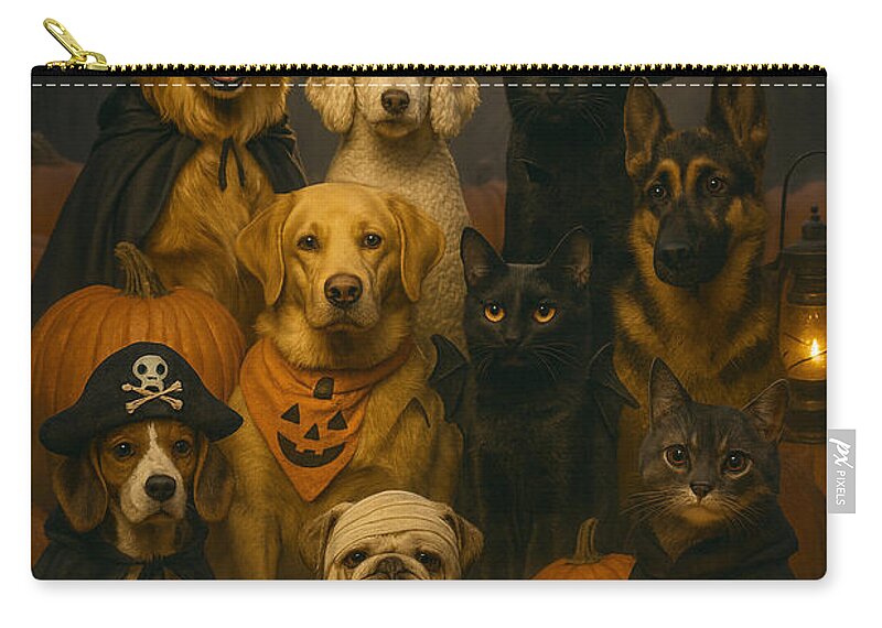 Halloween Pets in Costume - Zip Pouch