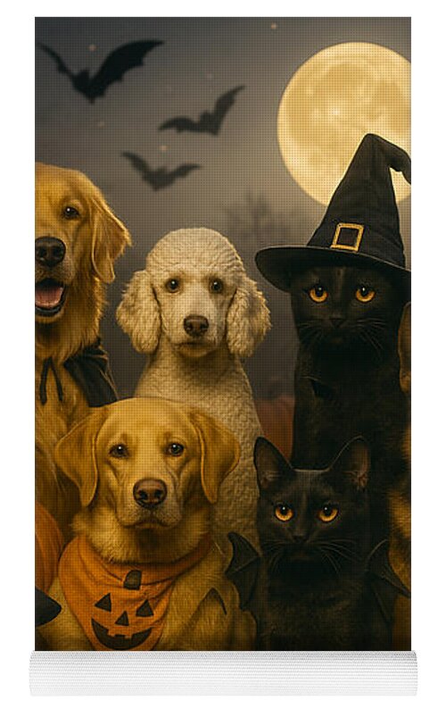 Halloween Pets in Costume - Yoga Mat