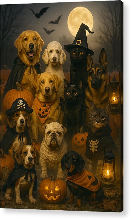 Halloween Pets in Costume - Acrylic Print