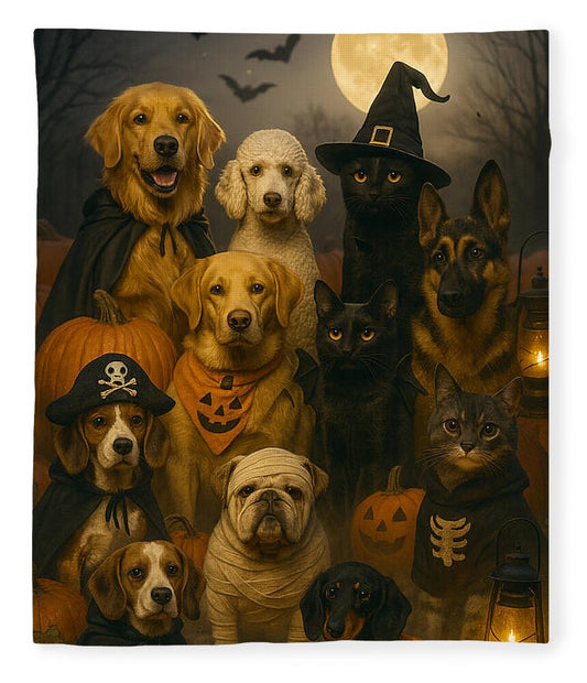 Halloween Pets in Costume - Blanket